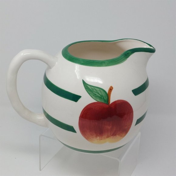 Water Beverage Pitcher Apple Motif Asia Master Group Hallmark Vintage Decor 7" - Picture 4 of 8